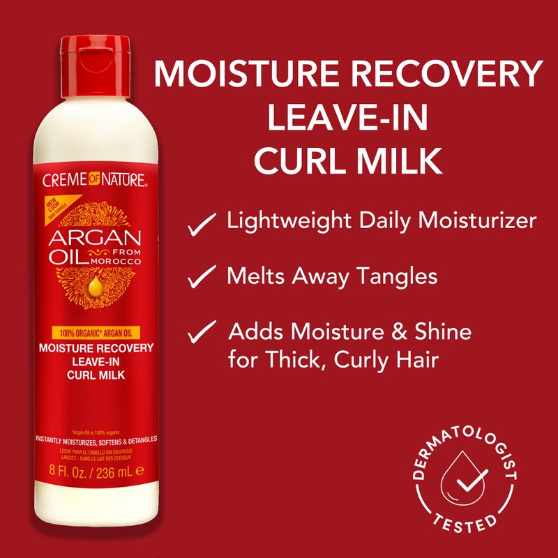Creme of Nature Moisture Recovery Leave-In Curl Milk, Lightweight Daily