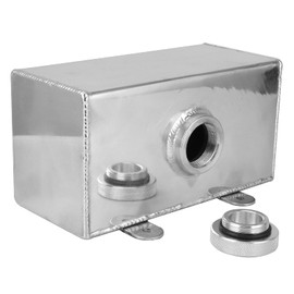 Ejoyous Washer Reservoir, Aluminium Windscreen Washer Bottle Washer Tank, 2L Polished Intercooler Spray Tank, Universal Car Parts