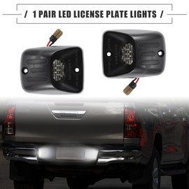 X AUTOHAUX LED License Plate Light, Rear License Plate Light Tag Lamp Assembly, for Toyota Tacoma 1995-2004, Plastic, 00228-34938, Black, 2 Pcs