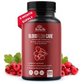 HerbaMe Suplemento Circulación Sanguínea 120 Cápsulas Apoya Pierna Vena Corazón Ves...