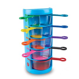 Learning Resources Rainbow Fraction Measuring Cups Set of 9 Fractions Manipulatives, Kids Measuring Cups, Baking Supplies For Kids, For Kids Kitchen, School Supplies