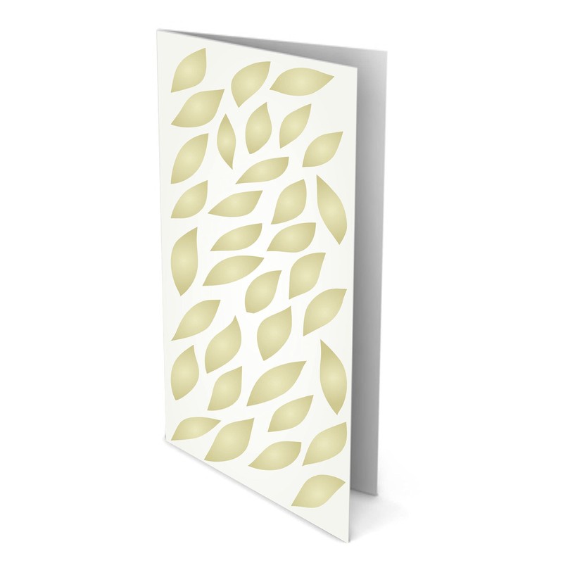 Slimline Leaves Stencil 10x23cm - Petal Card Making Slim Cutting