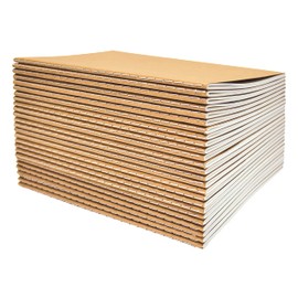 Better Office Products Kraft Notebooks with Lined Paper, Bulk Pack 8.3 in x 5.5 in, A5 Size, 60 Lined Ivory Pages, 80 gsm, Soft Cover Composition Notebooks, Stitched Spines, Kraft Travel Journals