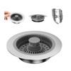 Kitchen Sink Drain Strainer and Sink Stopper Combo,New Upgraded Sink