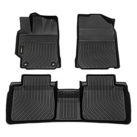 HAFIDI® Floor Mats Fit for Toyota Camry 2012-2017 All Weather Protection TPE Anti-Slip Automotive Floor Liners, Fits 1st & 2nd Row Full Set Custom Accessories, Black