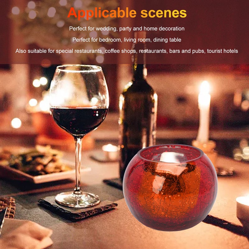 Round Glass Candle Holder Glass Tealight Votive Holder for Wedding