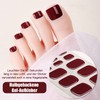 Esshogo 1 Satz Fußnägel Nagelfolien UV, Gelnagelfolie UV, Rot Fußnagel