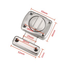 LIKERAINY Bathroom Door Toilet Door Cabinet Door Lock 55 x 40 mm Door Bolt Door Lock Window Gate Push Lock Door Fitting Bolt Bolt Bolt Zinc Alloy Brushed Silver Pack of 4