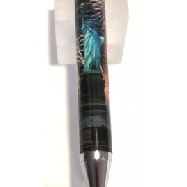 TERZETTI SET OF 2 TERZETTI " Statue of Liberty" Slim Metal Ballpoint Pen+ Velvet Pouch