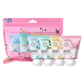 Gurene Deep moisturizing and regenerating effect floral hand cream set Smoothly improves rough hand texture 30g*4, 1 piece / Gurene 깊은 보습과 재생 효과 플로럴 핸드크림 세트 거친 손결을 부드럽게 개선30g*4, 1개