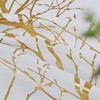 FMFUNCTEX 100% Blackout Curtains Gold White Foil Branch Curtains for