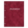 Certificate Folder in Red Velvet Cover with Embossed Print in