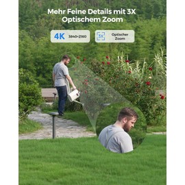 Reolink Reolink Wi-Fi 6 4K PTZ berwachungskamera Aussen WLAN mit 3X Optischem Zoom, Auto-Tracking, WLAN Kamera Outdoor mit 2,4/5GHz Wi-Fi, Person/Auto/Tiererkennung, Spotlights, 2-Wege-Audio, E1 Outdoor Pro