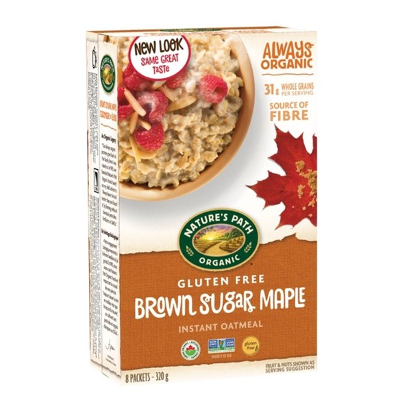 Nature's Path Organic Instant Oatmeal Brown Sugar Maple 8 x 40g