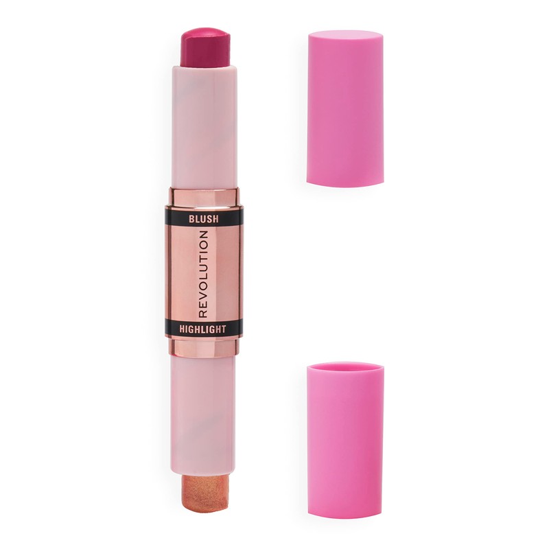 Revolution Beauty London, Blush Stick and Illuminator, Champagne Shine, Blush