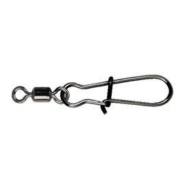 Gamakatsu Hyper Ez Snap with Swivel - 5 Carabiner Swivels for Spin Fishing for Perch, Pike & Zander, Hanger, Fishing Swivels, Snaps, Size/Load Capacity: Size 1 / 15 kg