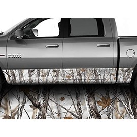 Speed Demon Hot Rod Shop Snowstorm Camouflage Rocker Wraps Rocker Panel Graphic Decal Wrap Kit for Trucks and SUVs (Flat Conformability, 8" x30')