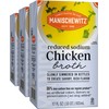 Manischewitz Reduced Sodium Chicken Broth 17oz (3 Pack), Flavorful, Kettle