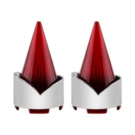 Smoke Bullet Turn Signal Light Lens Cover Fit for Harley Softail Street Glide Road Glide Fatboy Sportster Dyna De-luxe Bikes (Not for Sealed LED Harley Lights&Pancake-style Lens) (Chrome Red)