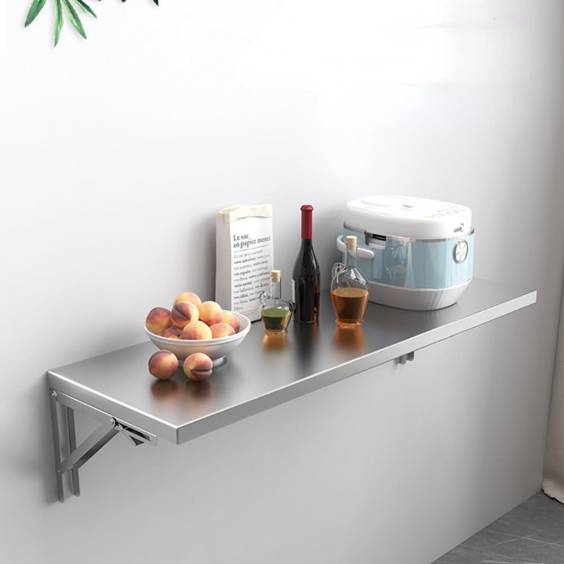23.6 * 16in Medium Stainless Steel Folding Wall Shelf |