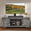 YITAHOME Farmhouse TV Stand with Mount, Television Stand Mount with