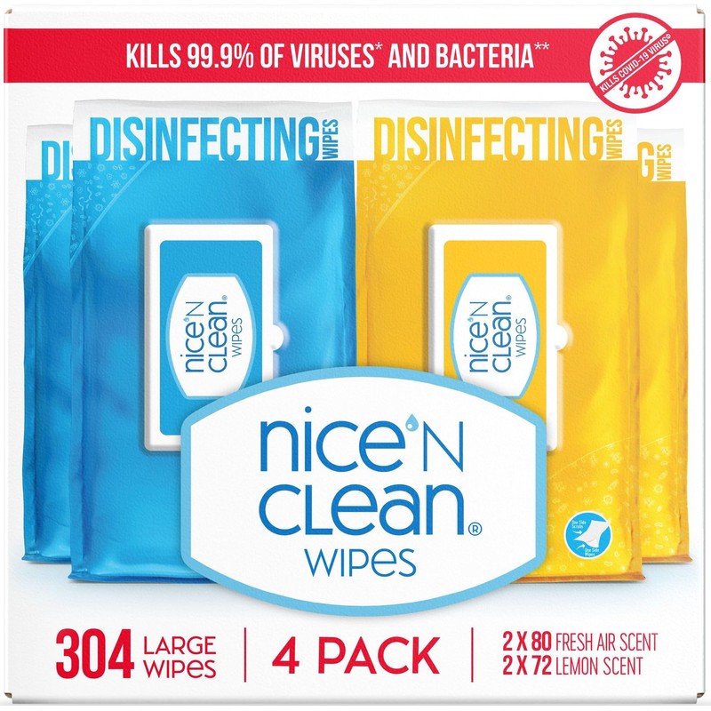 Nice 'N Clean Disinfecting Surface Wipes 304ct | Cleans &