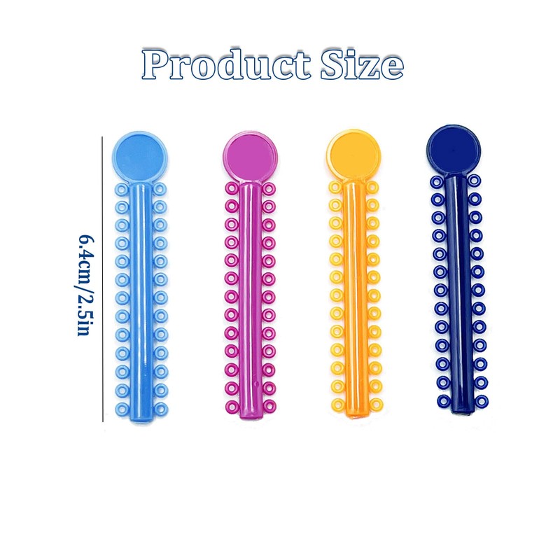 Pack of 1040 Orthodontic Ligature Bands, Braces, Rubber Bands, O-Ring,