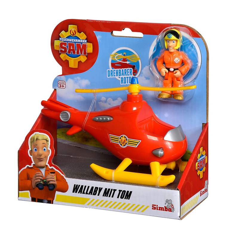 Simba 109252507 Fireman Sam Wallaby, Childlike Version with Tom Thomas