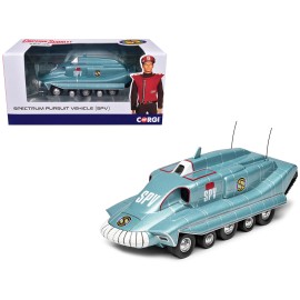 DCD Spectrum Pursuit Vehicle (SPV) Blue Metallic Diecast Model From the 1967-1968 TV Series 'Captain Scarlet the Mysterons'