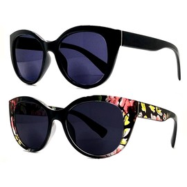 Gafas de sol bifocales de lectura para mujer, diseño retro, 2 pares