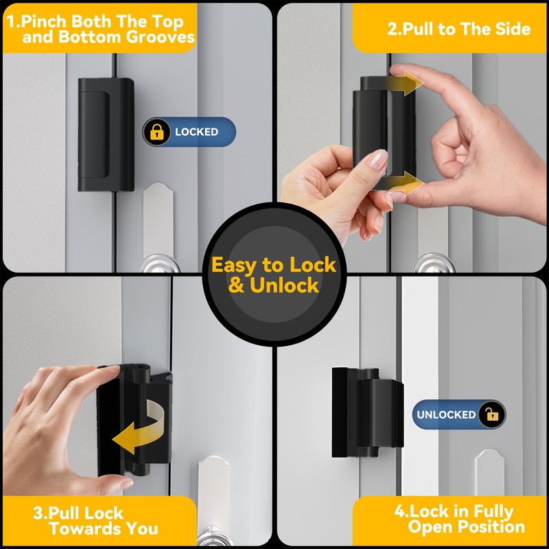 Rerishom Door Lock Withstand 800 lbs for Inward Swinging Door,