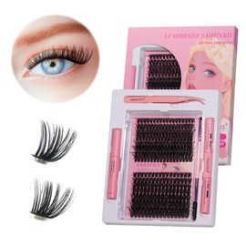 ANNAFRIS Eyelash Extensions, 80D + 100D Eyelash Cluster Kit, Lashes, Artificial Eyelashes, Single Eyelash Extension (80D + 100D)