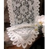 PoshNPretty Ivory Floral Lace Table Runner - 13" x 76"