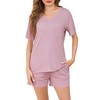 Sopesil Pyjamas for Women Shorts Sets Ladies Pjs Short Sleeve