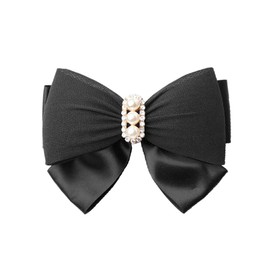1Pcs Women Hair Snood Net Bun Cover Hairnet Satin Bow Bowknot Snood Barrette Mesh Hairnets Clip Hair Accessories