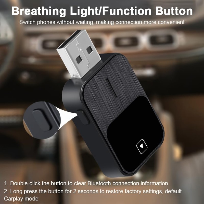 Flintronic Wireless CarPlay Adapter, Wireless Android Car & Carplay Wireless