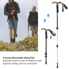 3 Section Retractable Hiking Stick Aluminum Alloy Mountaineering Balance Pole