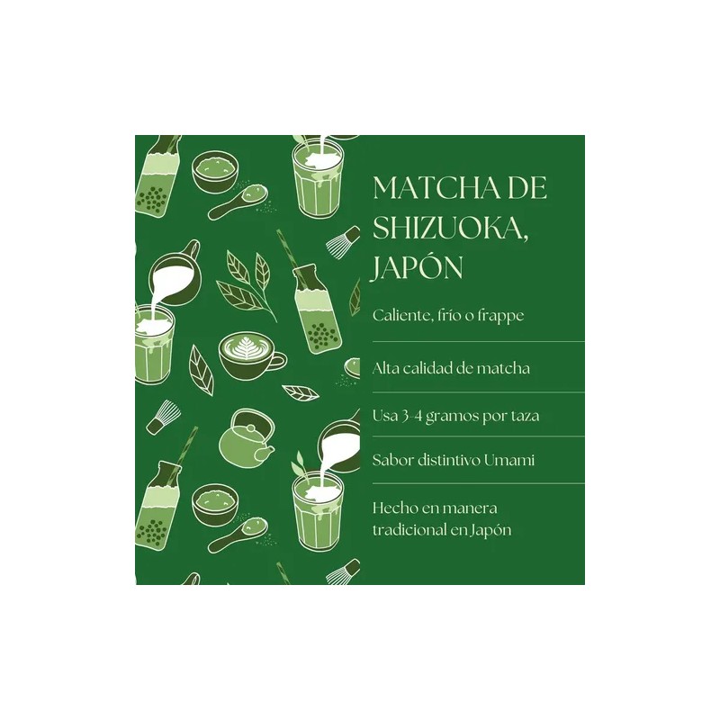 Matcha Japones 50g Grado Ceremonial 100% Puro Para Bebidas