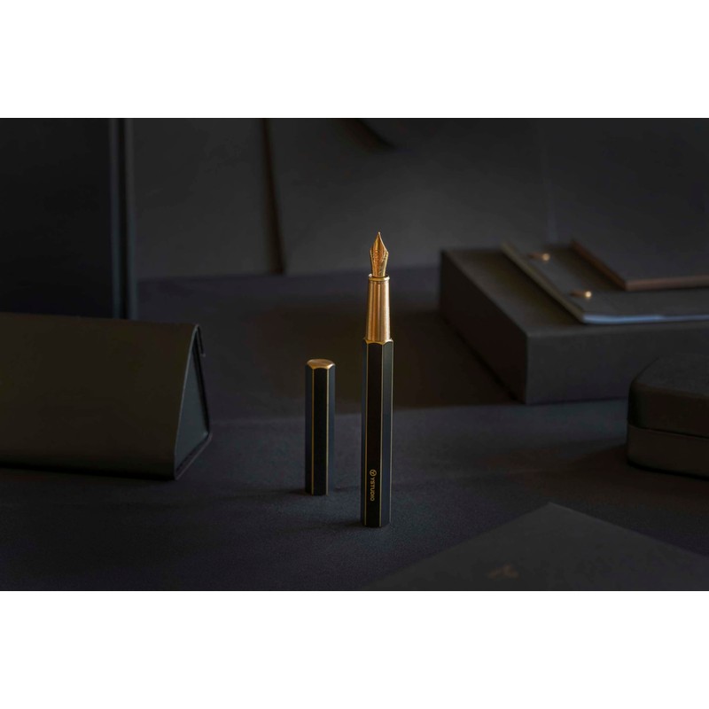 Y-studio YS-STAT-49 Classic Revolve Fountain Pen/F, Black