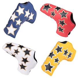 Putter Cover Headcover Pin Fit Scotty Cameron Odyssey Magnetic Closure Star Blue Red Yellow White (Yellow)