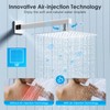 Shower System Shower Faucet Set with Push-Button Diverter and Wall