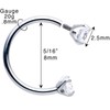 BODY CANDY BODY JEWELRY Double Gem Titanium Horseshoe Nose Ring