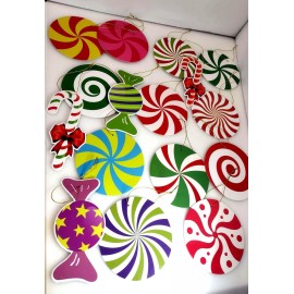 EMPOF Christmas Tree Paper Hanging Decorations Pack of 16 Pcs