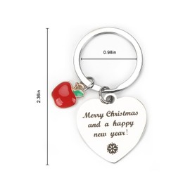 MUCOOS Christmas Keychain,Celebrate Christmas,Merry Christmas,Merry Christmas, Happy New Year, Keyrings for Women,Cute Keychain for Christmas, New Year, Valentine's Day