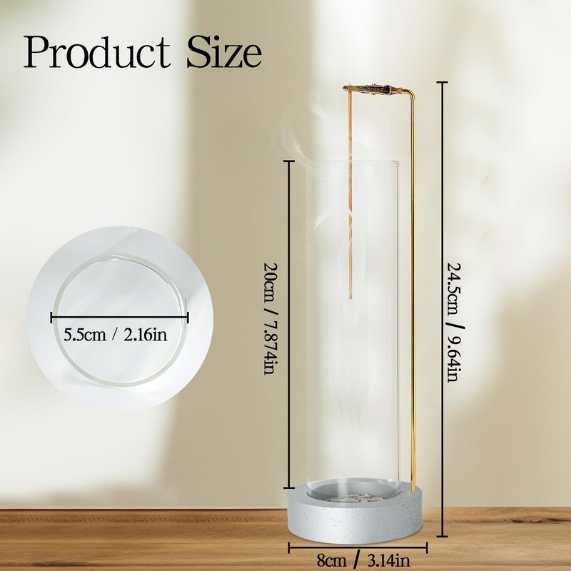 Incense Holder for Sticks, Anti-Ash Flying Incense Burner with 30