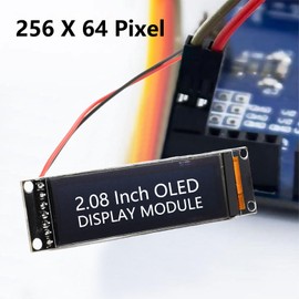 MELIFE 2.08 Inch OLED Display Module, SH1122 256x64 OLED Display Screen LCD Display SPI 7 Pin 4 Wires for Ar duino