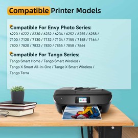 OEGGOINK 64XL Ink Cartridges Black and Color Compatible for HP 64XL Ink Cartridge Combo Pack Compatible for HP 64 Ink Fit for Envy Photo 7855 7858 7155 7120 7800 6252 6255 7158 7100 7164 Tango Printer