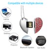 GARRULAX USB Flash Drive, 16GB/32GB/64GB/128GB USB 2.0 Heart Shaped Memory