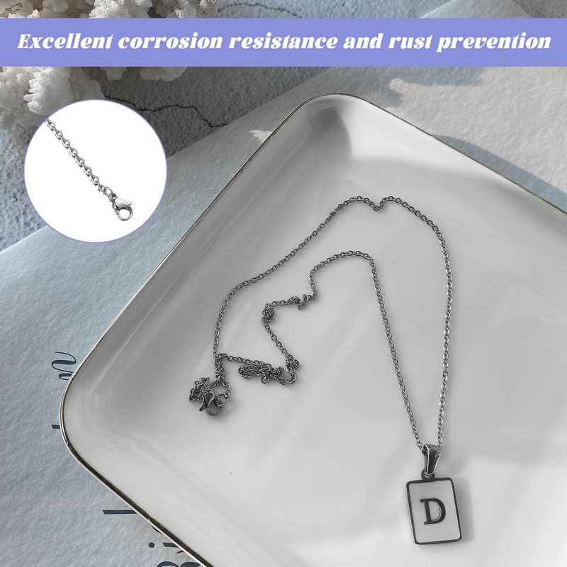 Stainless Steel Necklace Chain,10 PCS Stainless Steel Chain,Silver Chain for