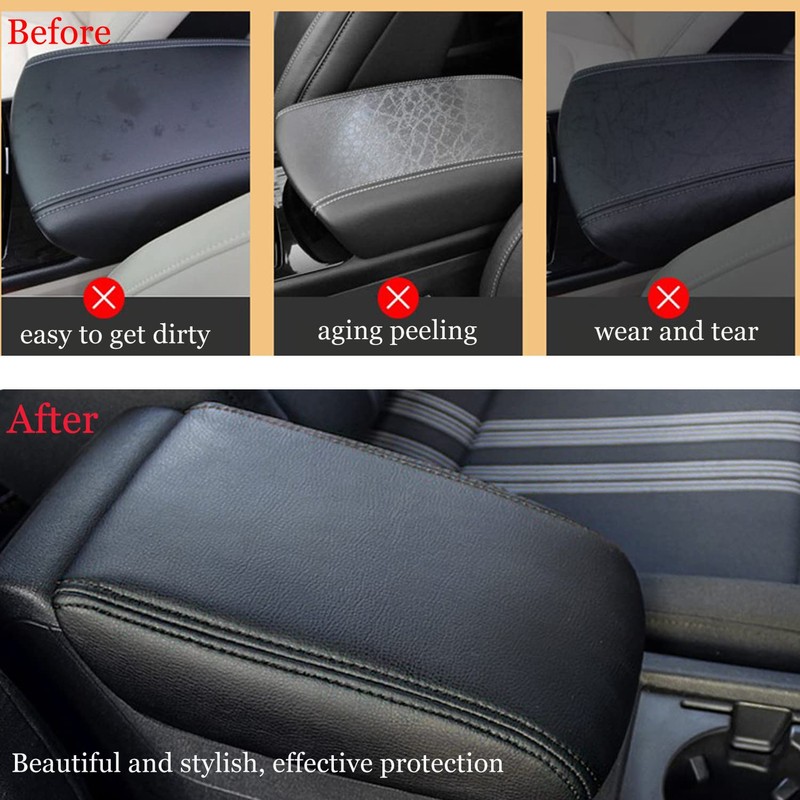 BoxCheer Armrest Cover Suitable for Toyota Camry 2007-2011 Leather Central
